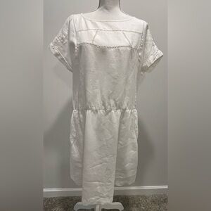 White Short Sleeve Dress